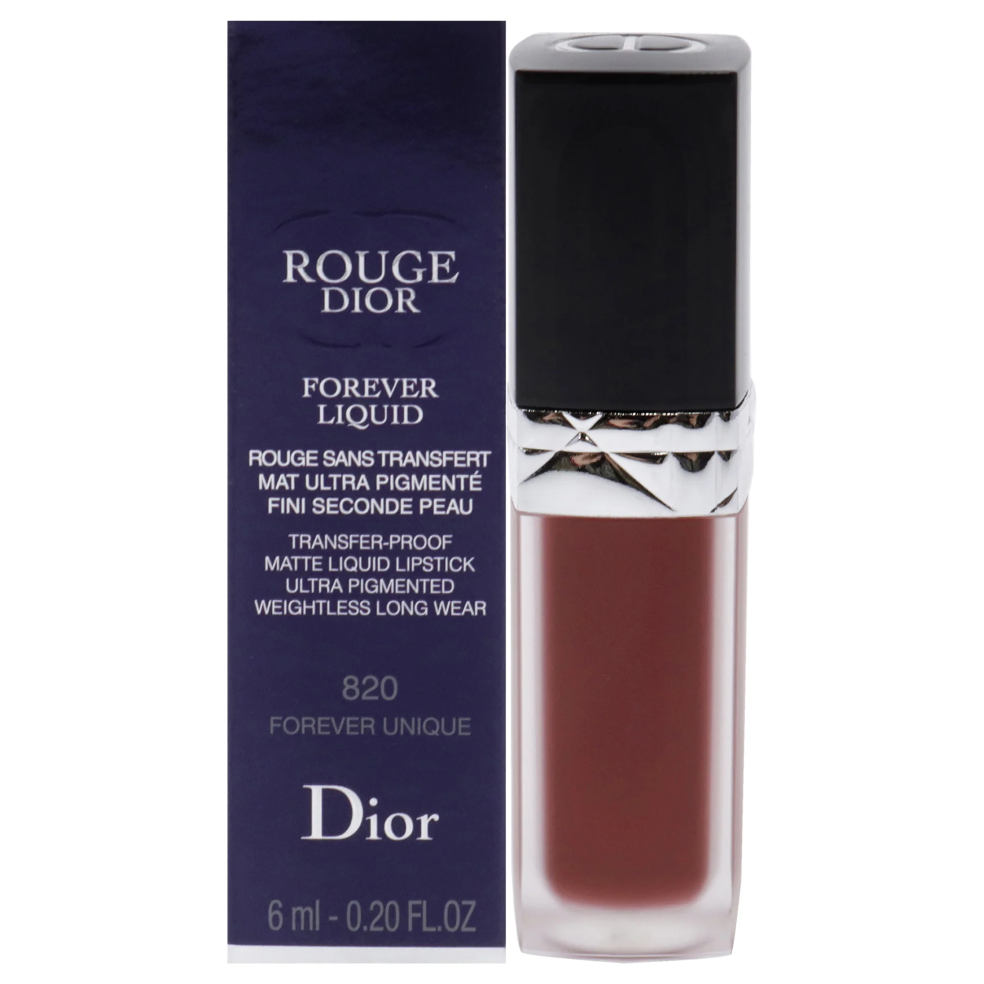 Rouge Dior Forever Liquid Matte Lipstick - 820 Forever Unique by Christian Dior for Women - 0.2 oz Lipstick - Olabens
