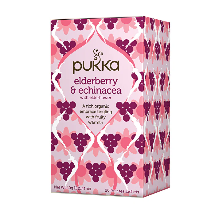 Pukka Organic Elderberry & Echinacea x 20 Tea Bags - Olabens