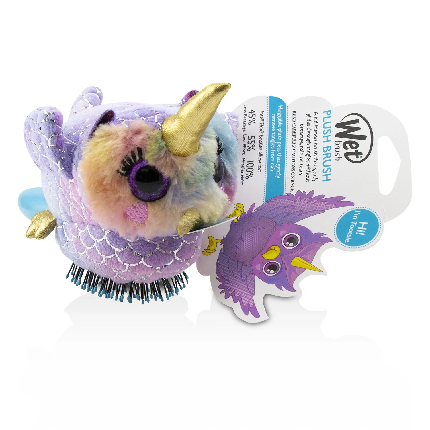 Wet Brush Plush Brush - # Owl Unicorn  1pc - Olabens