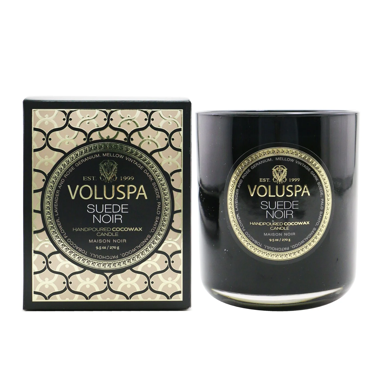 Voluspa Classic Candle - Suede Noir  270g/9.5oz - Olabens