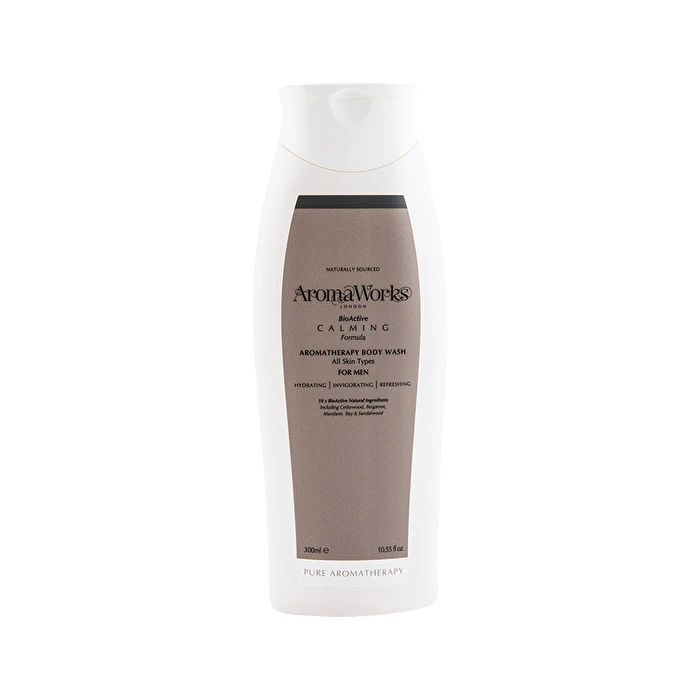 AromaWorks For Men Aromatherapy Body Wash Bioactive Calming Formula 300ml - Olabens