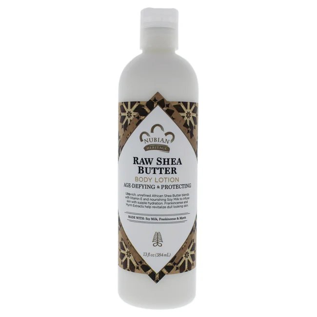 Nubian Heritage Raw Shea Butter Body Lotion by Nubian Heritage for Unisex - 13 oz Body Lotion - Olabens