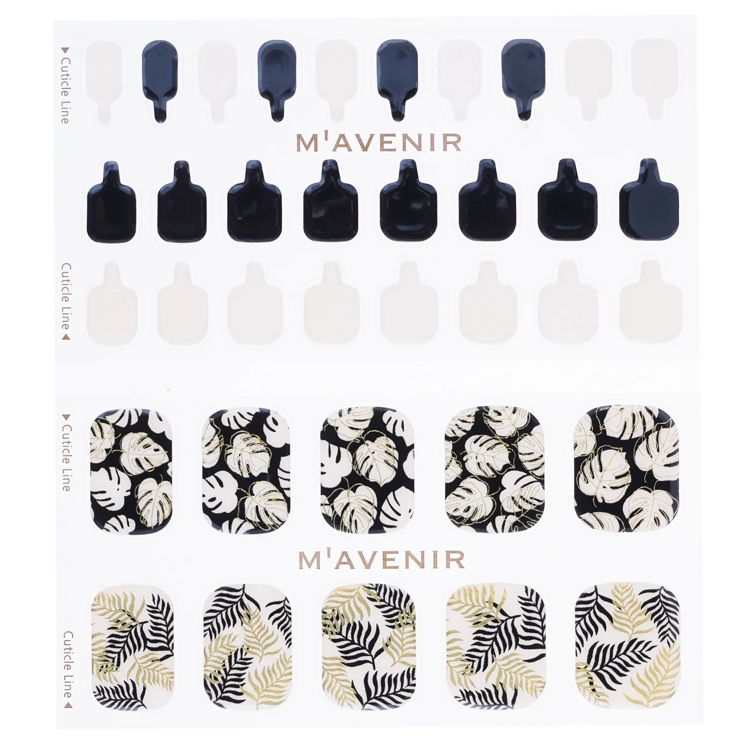 Mavenir Nail Sticker (Patterned) - # Tropical Palmtree Pedi  36pcs - Olabens