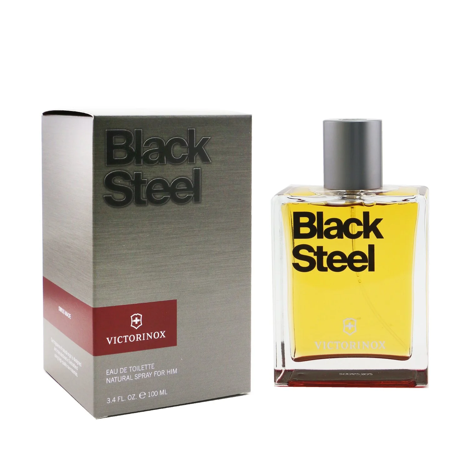 Victorinox Black Steel Eau De Toilette Spray  100ml/3.4oz - Olabens