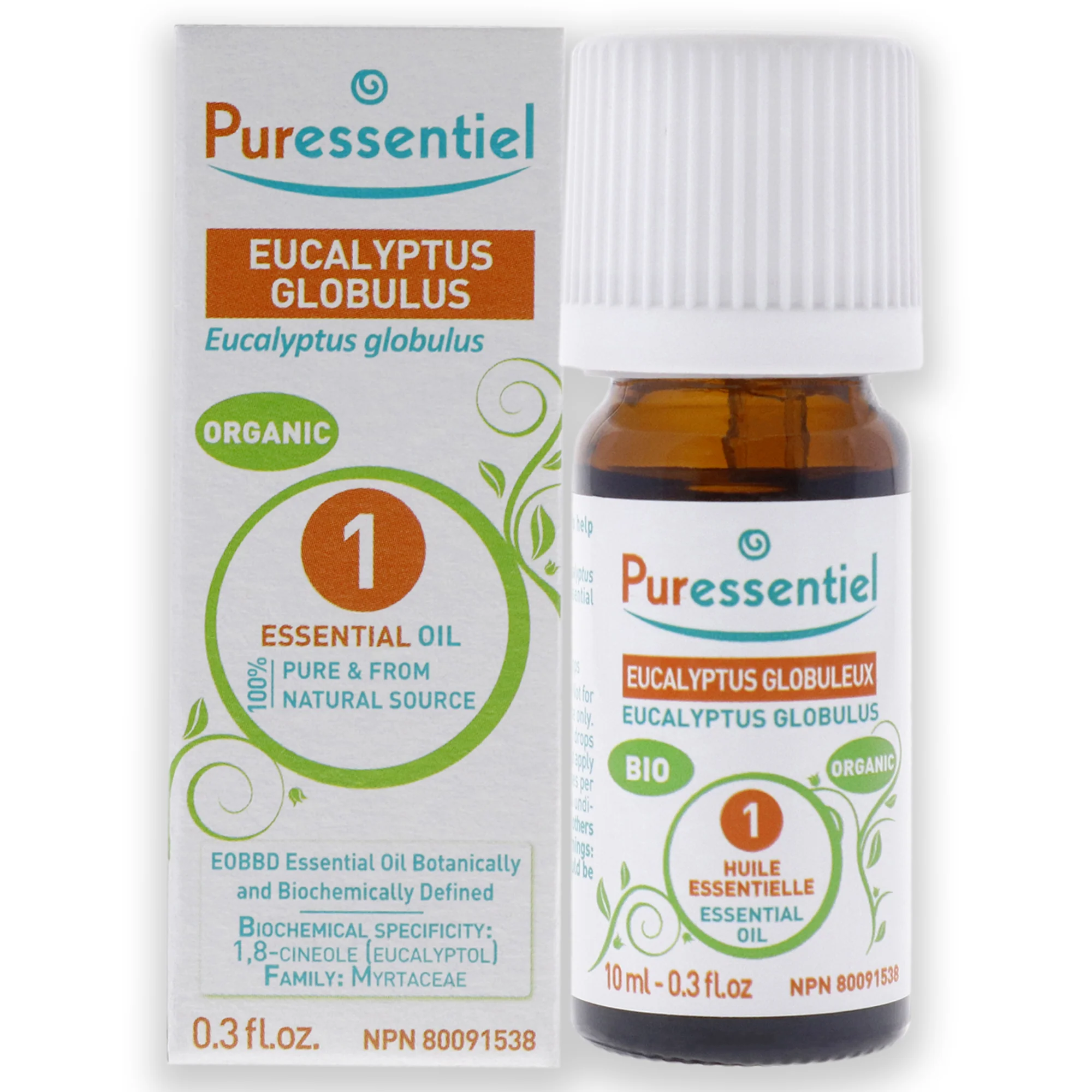 Puressentiel Organic Essential Oil - Eucalyptus Globulus by Puressentiel for Unisex - 0.33 oz Oil - Olabens