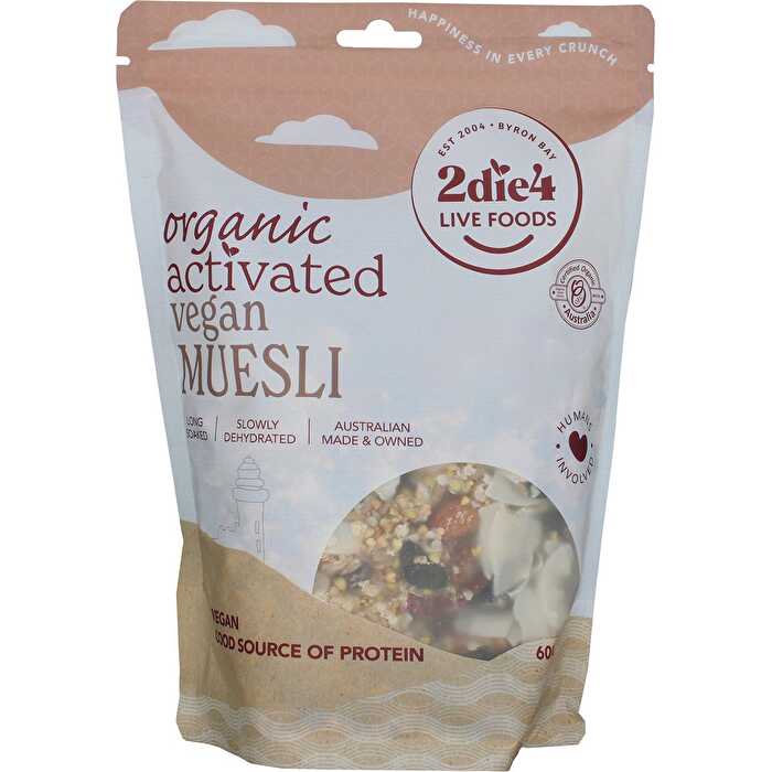 2die4 Live Foods Organic Activated Muesli Vegan 600g - Olabens