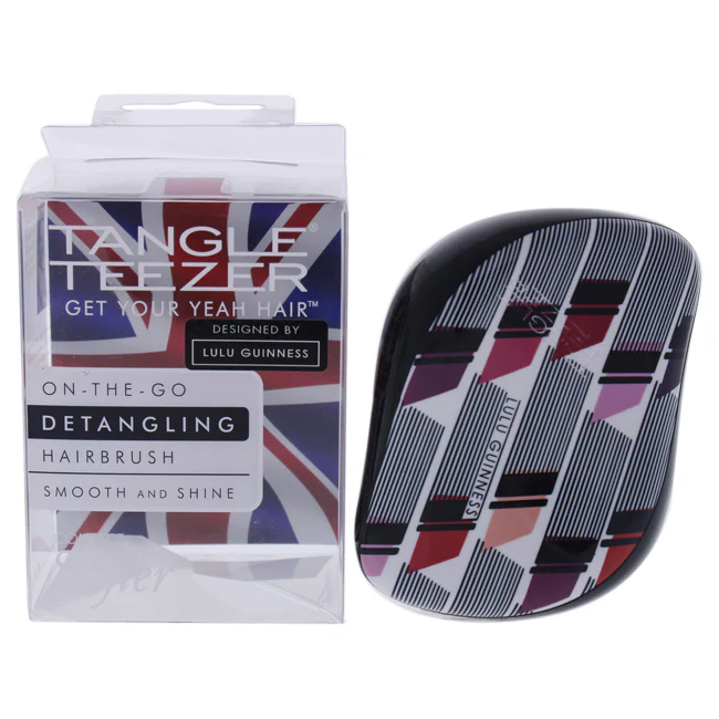 Tangle Teezer Compact Styler Detangling Hairbrush - Lulu Guinness Lip Print by Tangle Teezer for Unisex - 1 Pc Hair Brush - Olabens