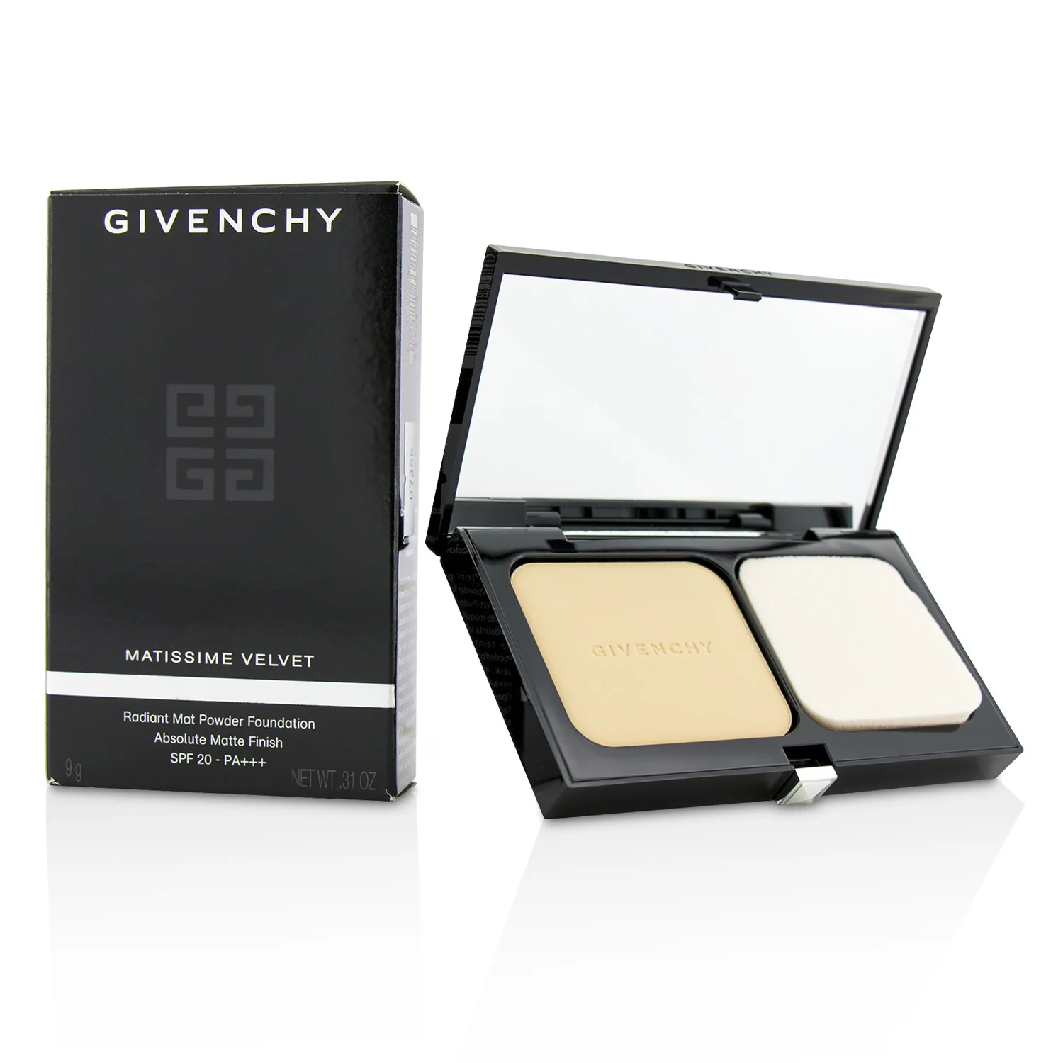Givenchy Matissime Velvet Radiant Mat Powder Foundation SPF 20 - #01 Mat Porcelain  9g/0.31oz - Olabens