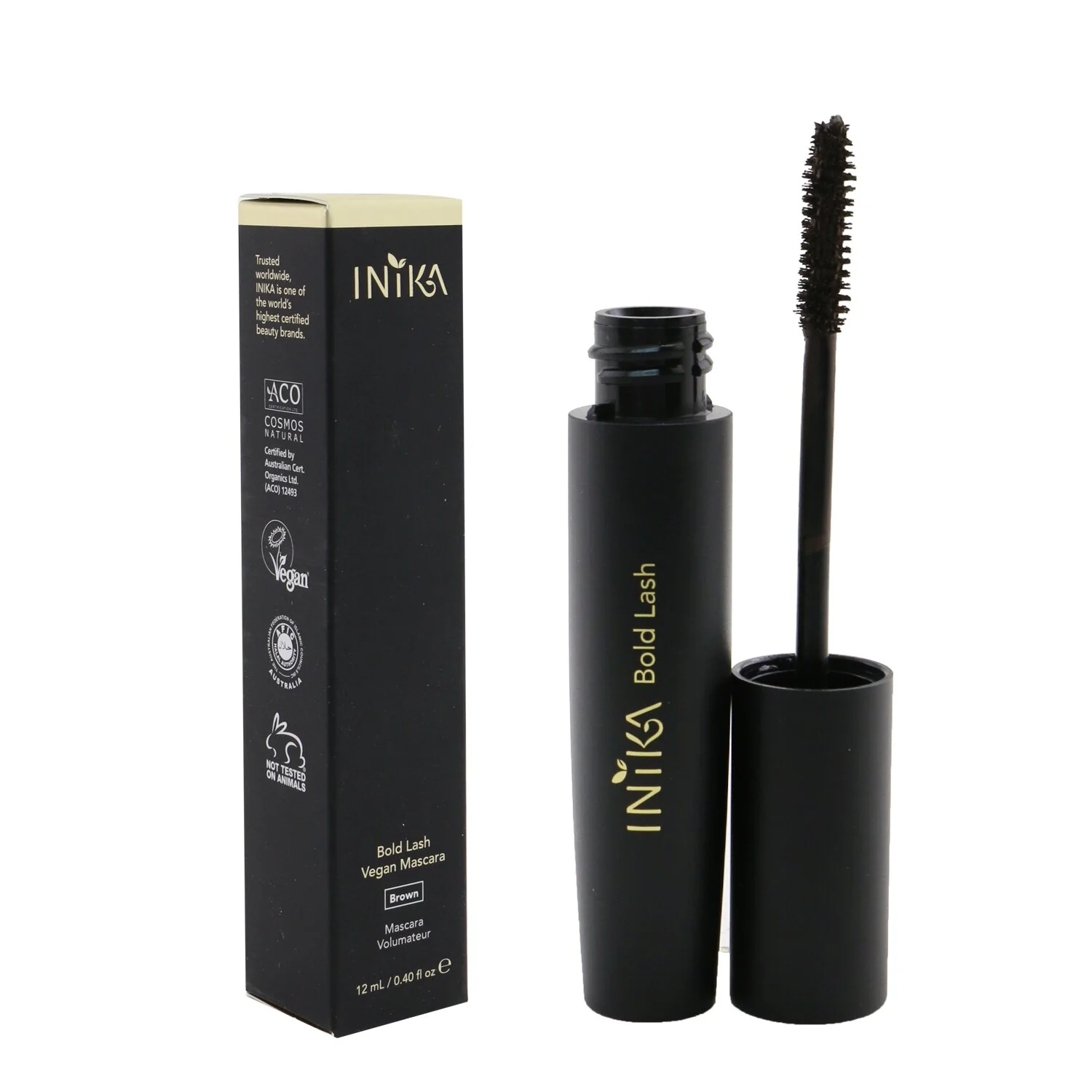 INIKA Organic Bold Lash Vegan Mascara - # Brown  12ml/0.4oz - Olabens