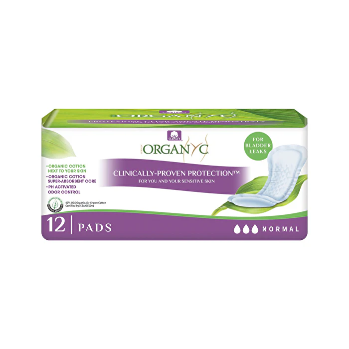 Organyc Organic Pads Bladder Control Normal (For Bladder Leaks) x 12 Pack - Olabens