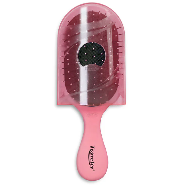 NuWay 4Hair Dual Patented Traveler Detangling Brush - Pink by NuWay 4Hair for Unisex - 1 Pc Hair Brush - Olabens