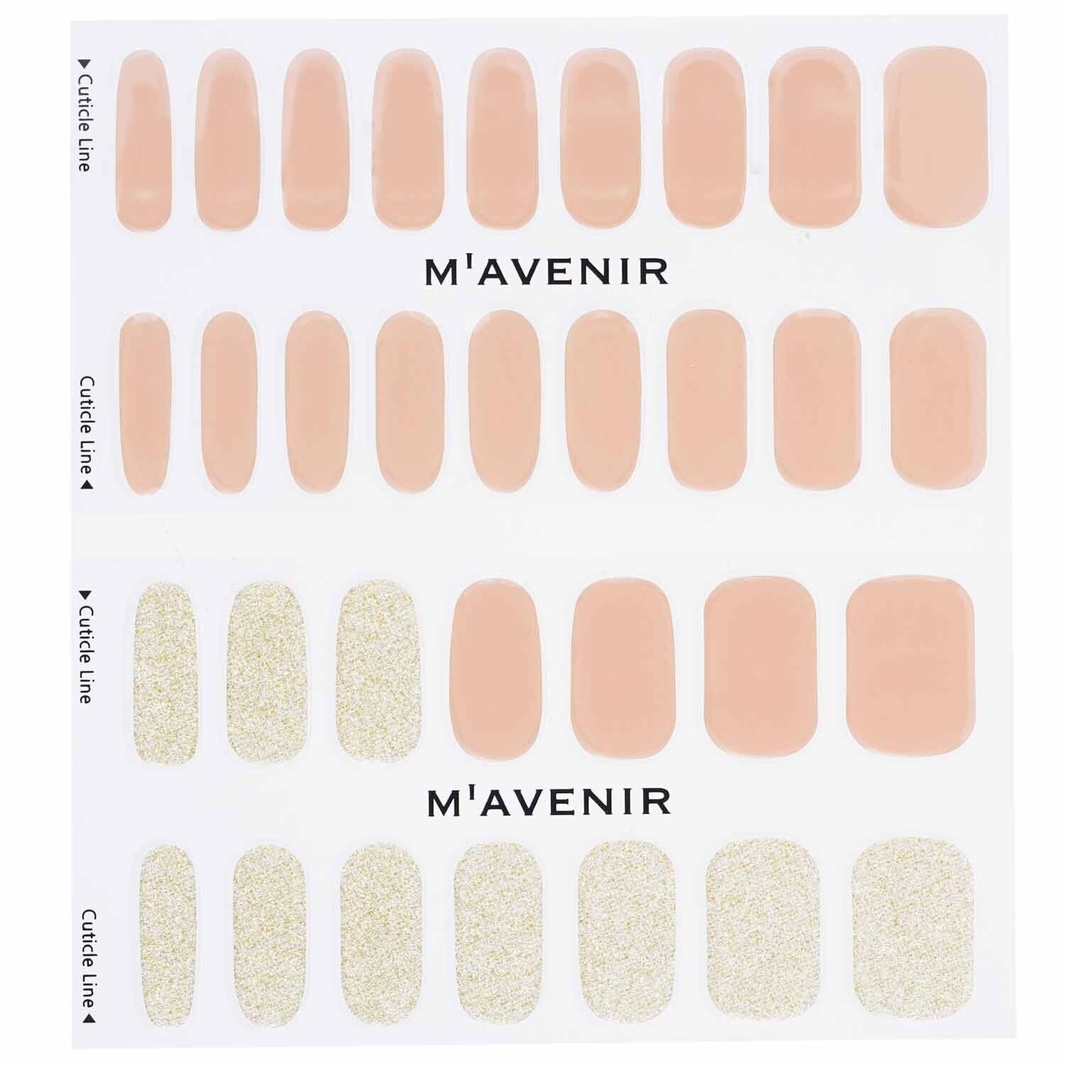 Mavenir Nail Sticker (Pink) - # Gold Beach Nail  32pcs - Olabens