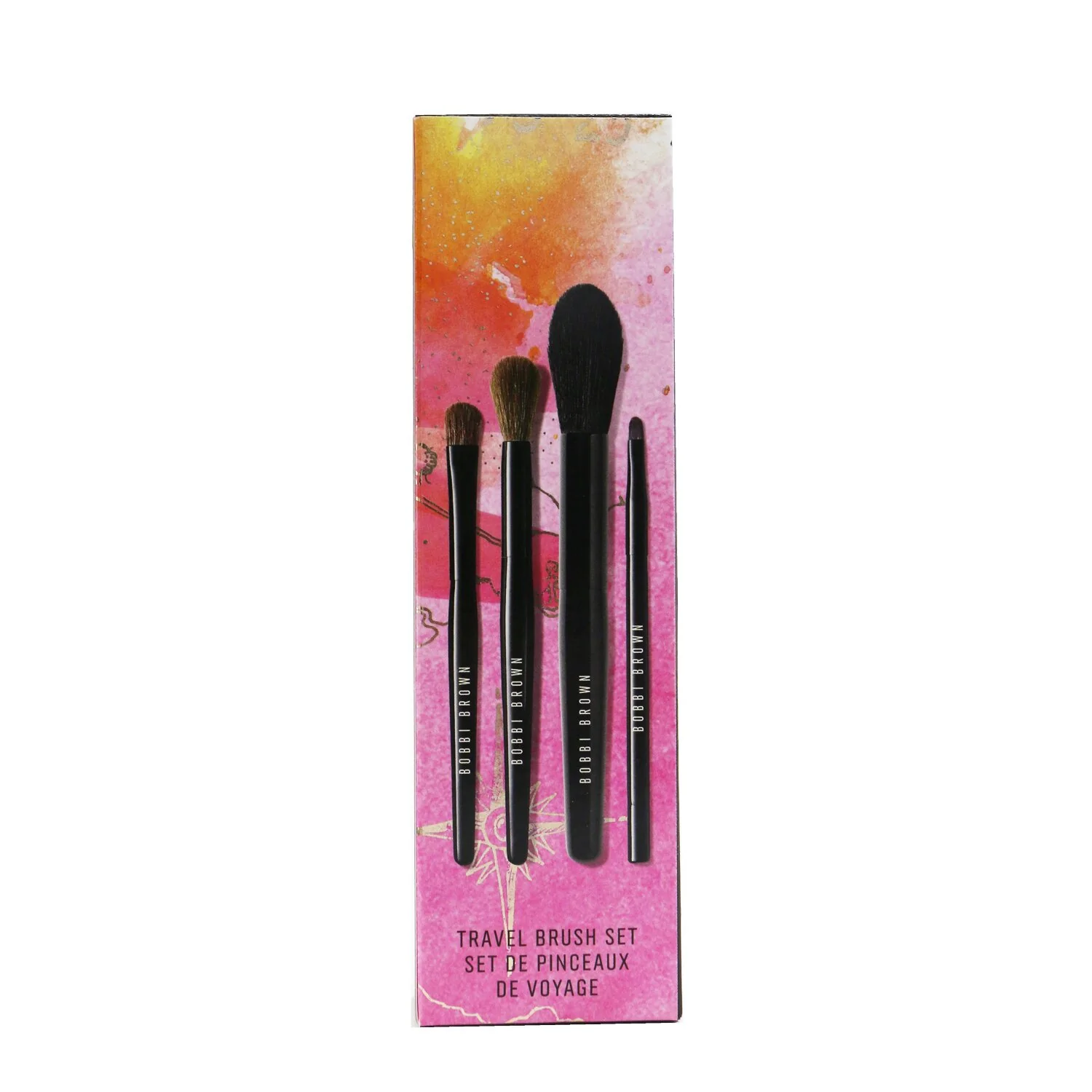 Bobbi Brown Travel Brush Set (4x Brush): Powder Brush + Eye Shadow Brush + Eye Blender Brush + Eye Liner Brush  4pcs - Olabens