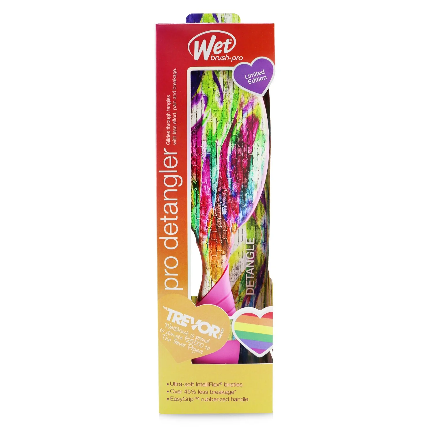 Wet Brush Pro Detangler Pride - # Pink Brick (Limited Edition)  1pc - Olabens