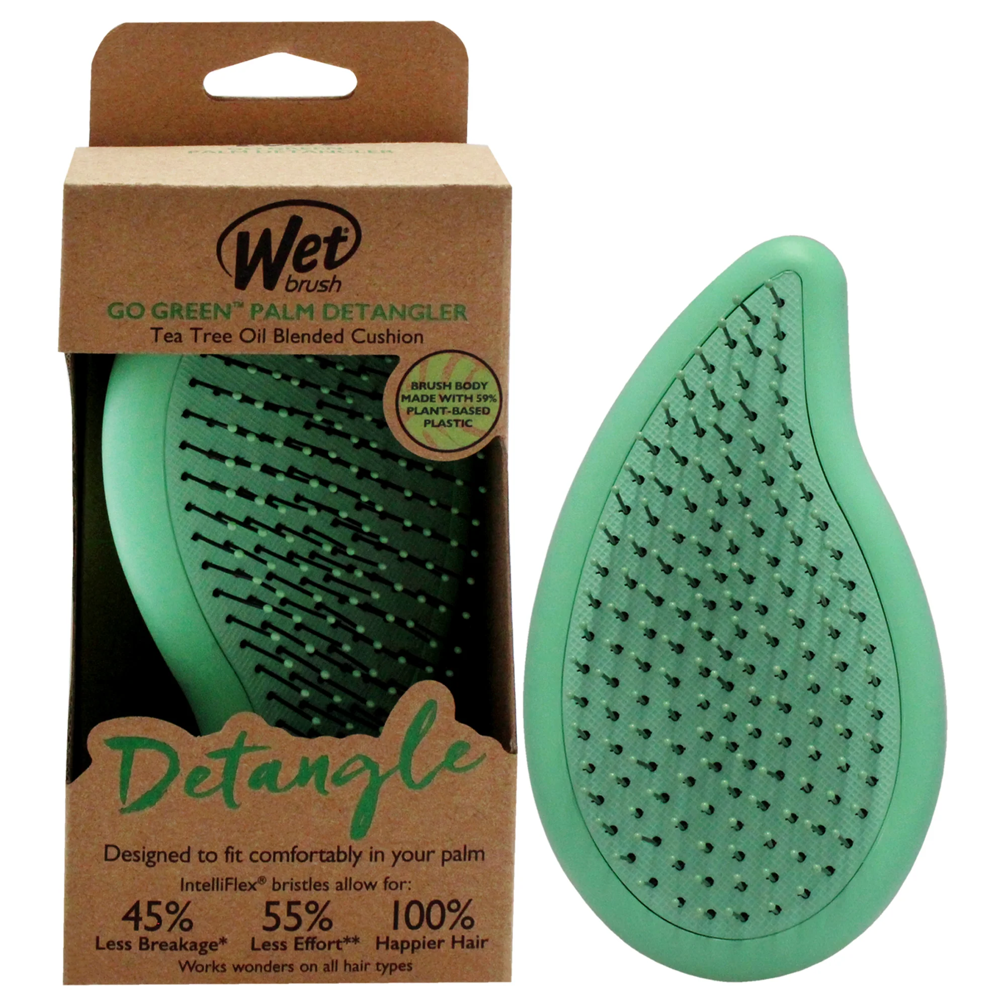 Go Green Palm Detangler - Green by Wet Brush for Unisex - 1 Pc Brush - Olabens