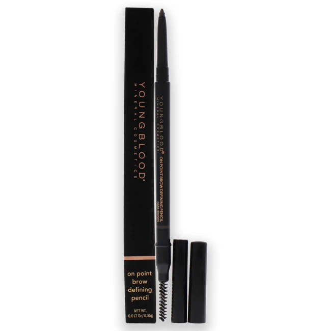 On Point Brow Defining Pencil - Dark Brown by Youngblood for Women - 0.012 oz Eyebrow Pencil - Olabens