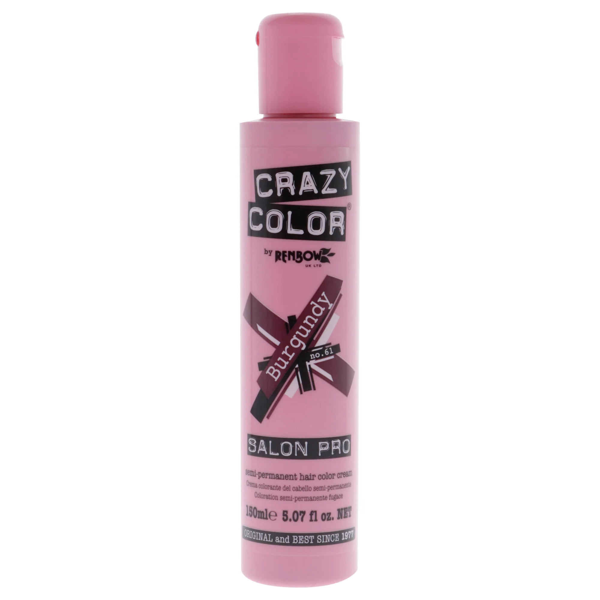 Crazy Color Salon Pro Semi Permanent Hair Color - 61 Burgundy by Crazy Color for Women - 5.07 oz Hair Color - Olabens