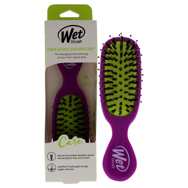 Wet Brush Mini Shine Enhancer Care Brush - Purple by Wet Brush for Unisex - 1 Pc Hair Brush - Olabens