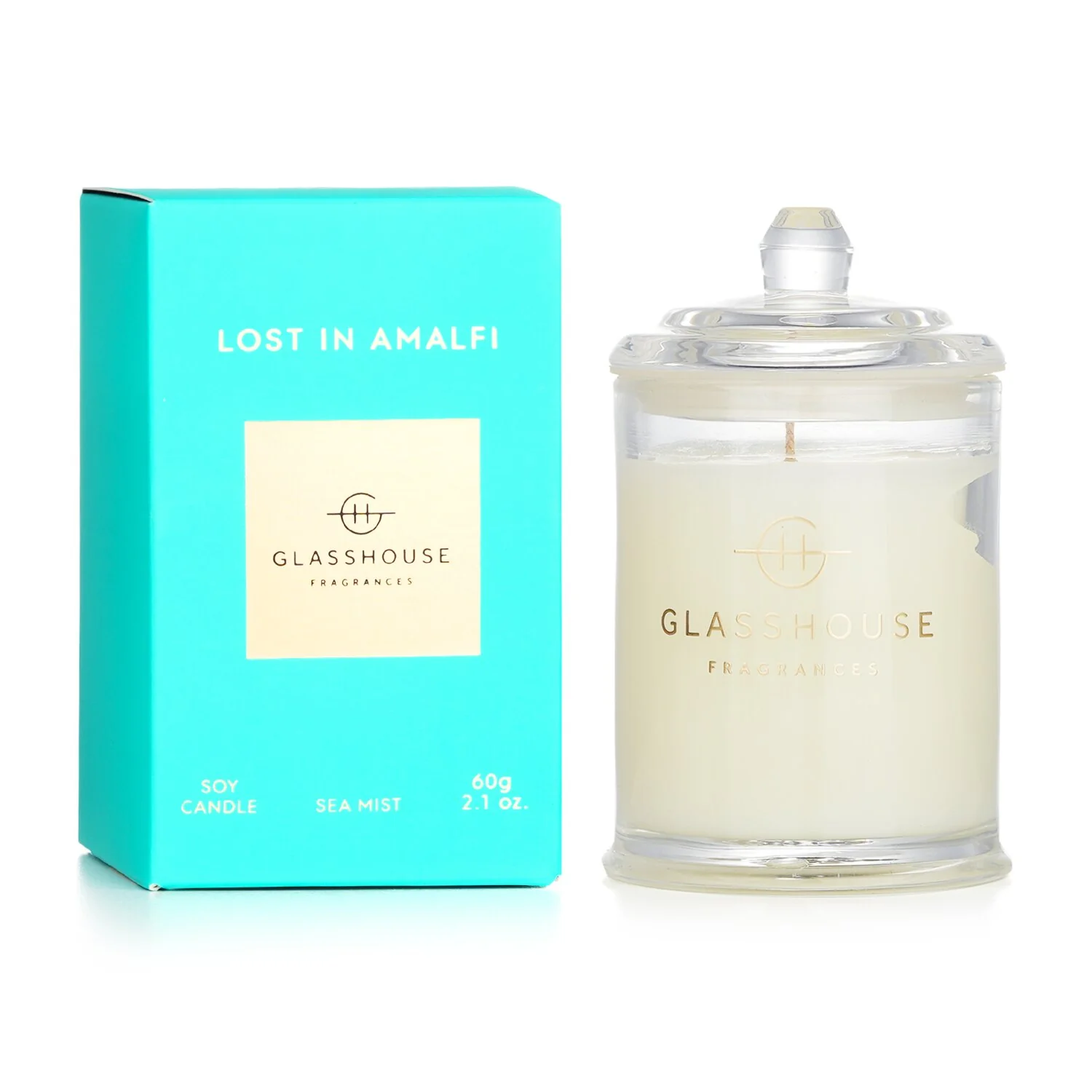 Glasshouse Triple Scented Soy Candle - Lost In Amalfi (Sea Mist)  380g/13.4oz - Olabens