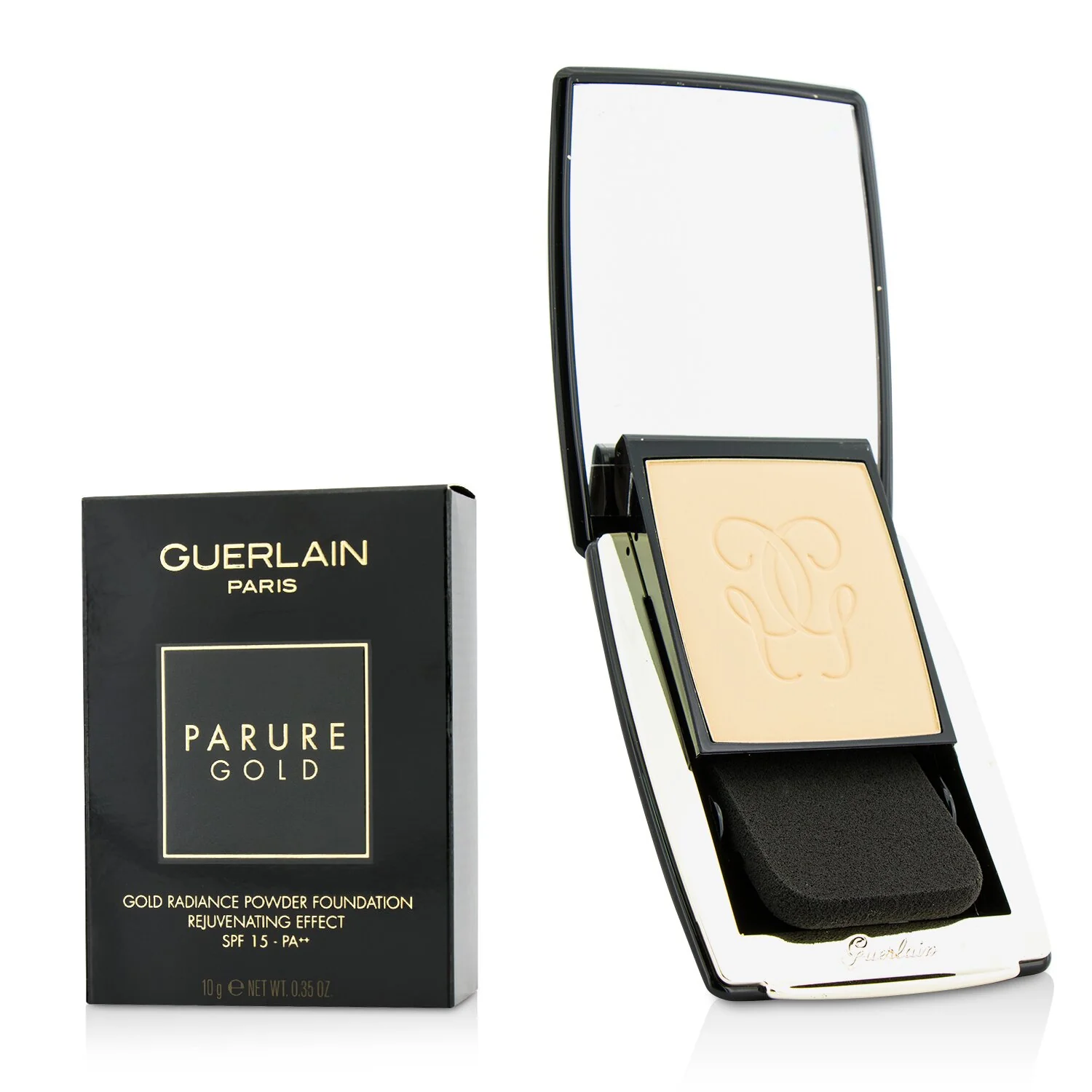 Guerlain Parure Gold Rejuvenating Gold Radiance Powder Foundation SPF 15 - # 04 Beige Moyen  10g/0.35oz - Olabens