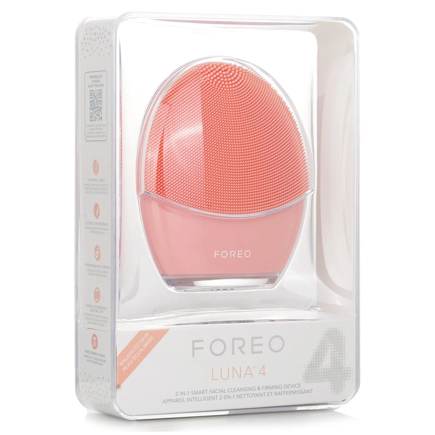 FOREO Luna 4 2-In-1 Smart Facial Cleansing & Firming Device (Balanced Skin)  1pcs - Olabens