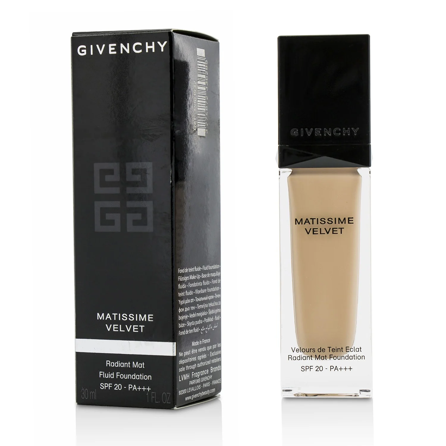 Givenchy Matissime Velvet Radiant Mat Fluid Foundation SPF 20 - #02 Mat Shell  30ml/1oz - Olabens