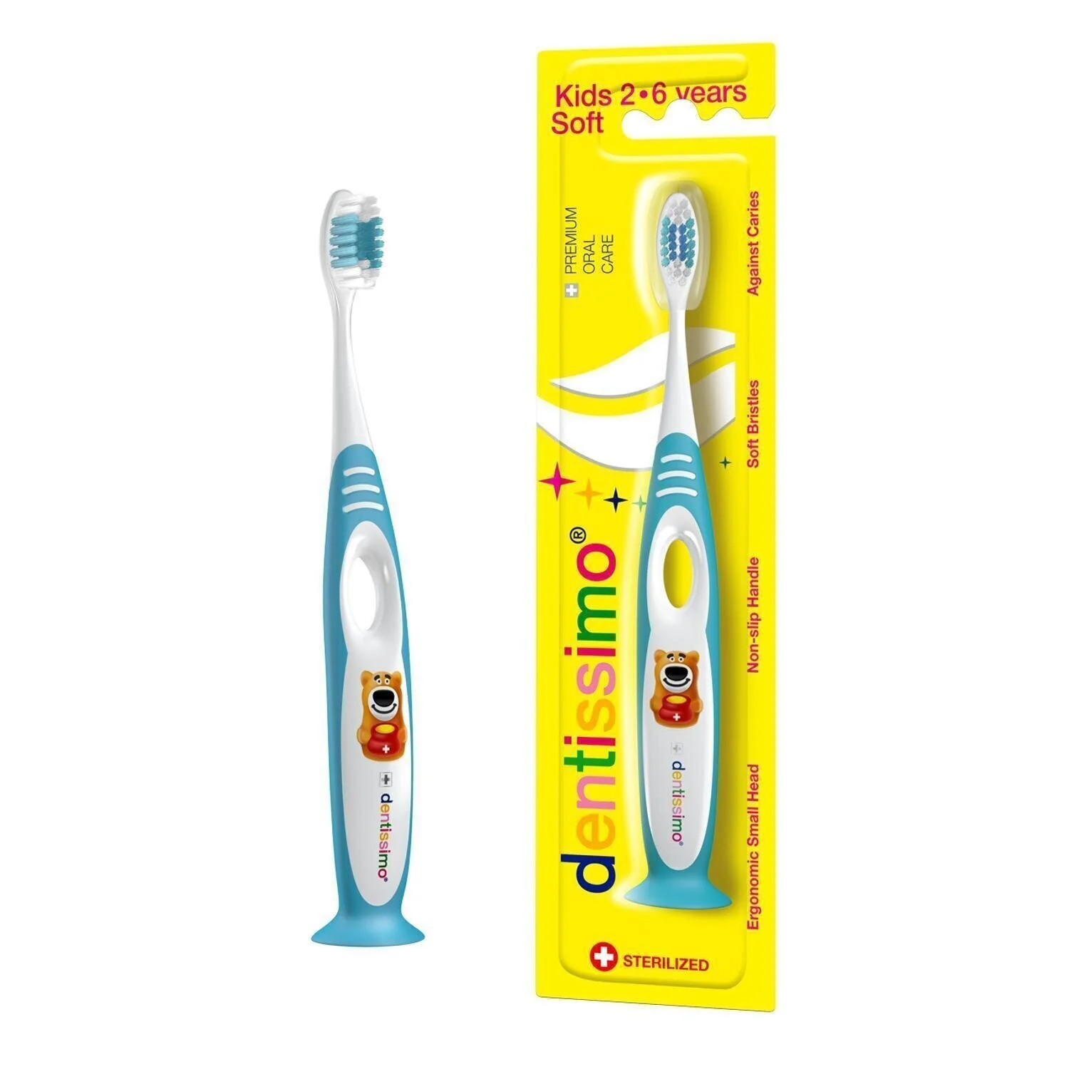 dentissimo Kids 2-6 Years Soft Bristles Toothbrush (Blue)  Fixed Size - Olabens