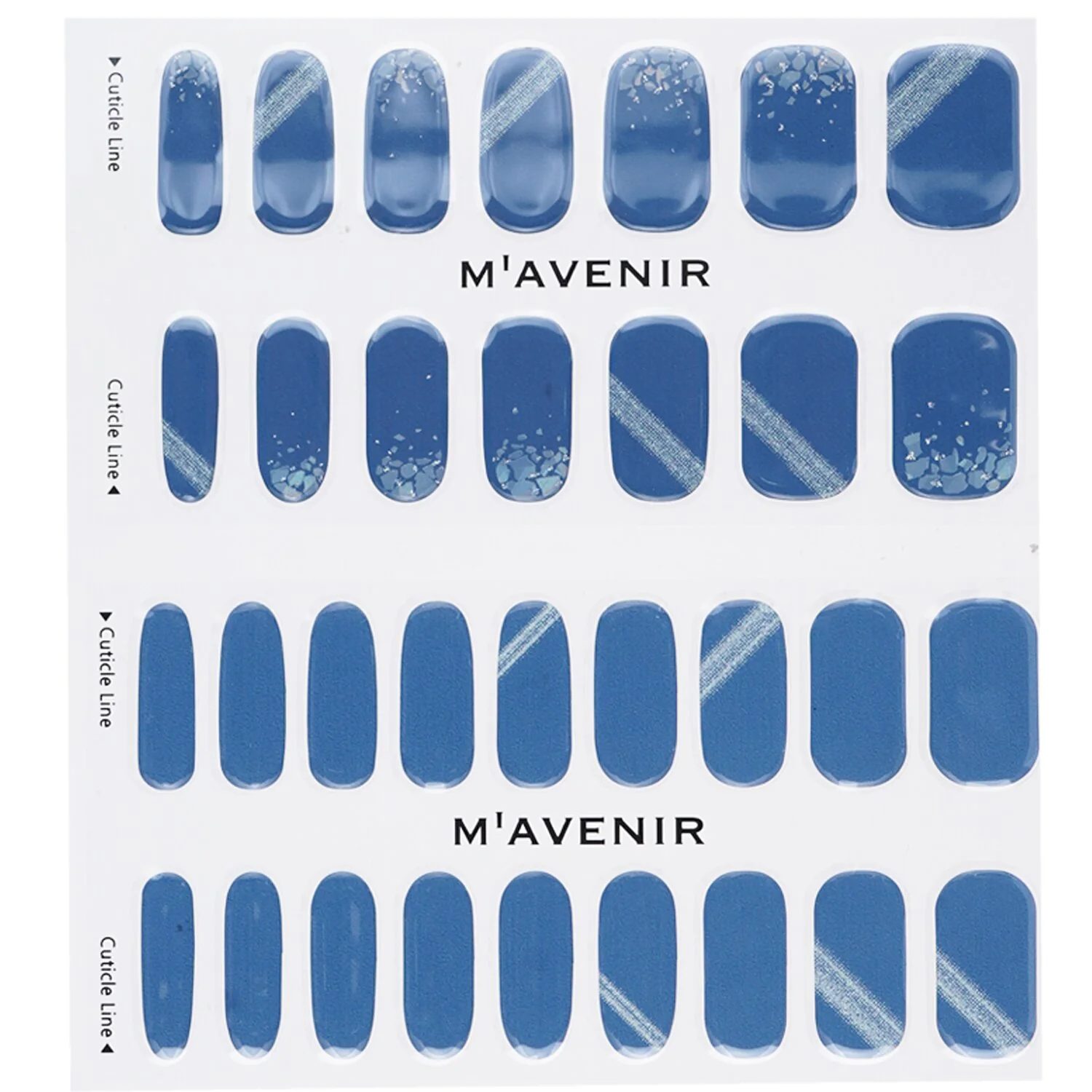 Mavenir Nail Sticker (Blue) - # Deep Shell Blue Nail  32pcs - Olabens