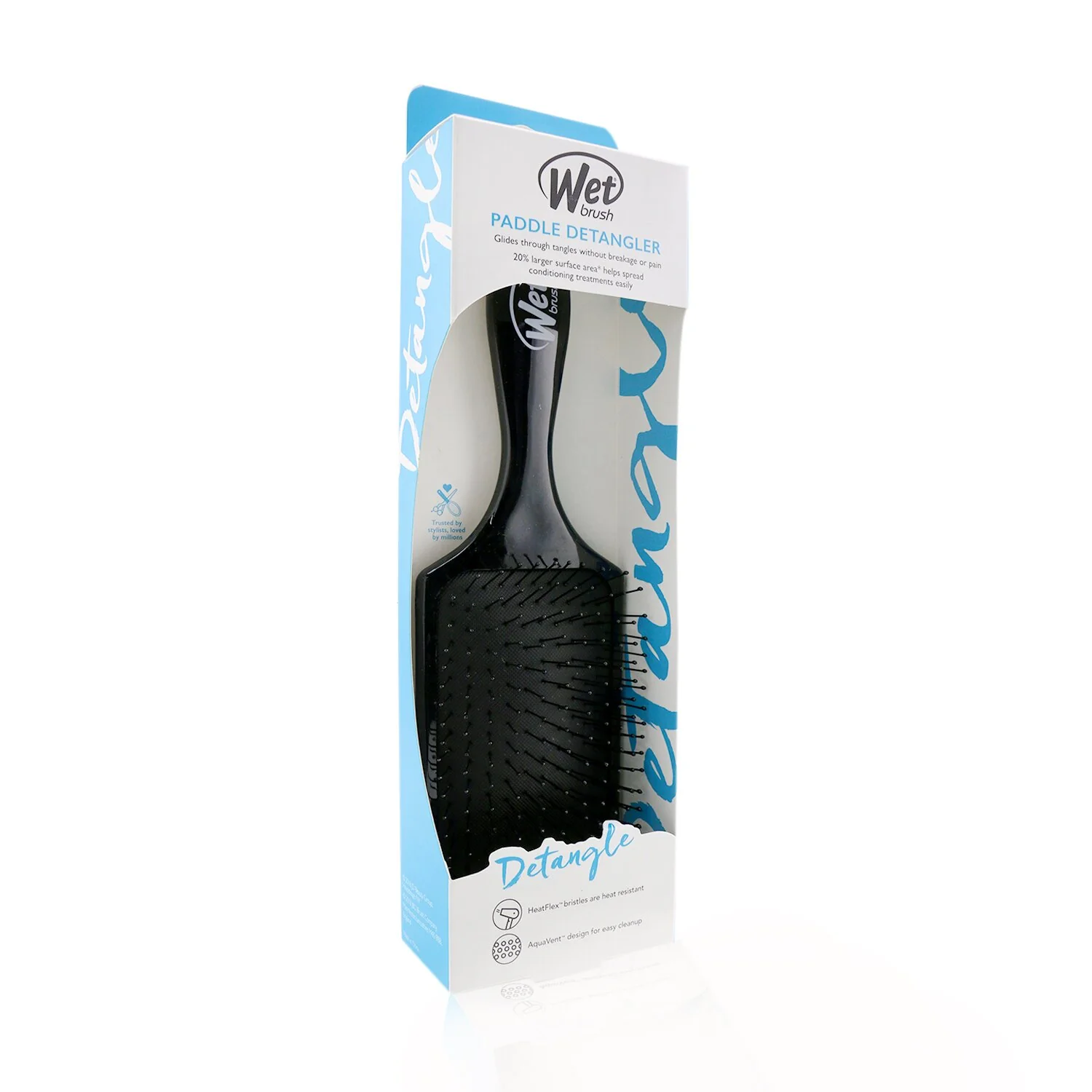 Wet Brush Paddle Detangler - # Black  1pc - Olabens