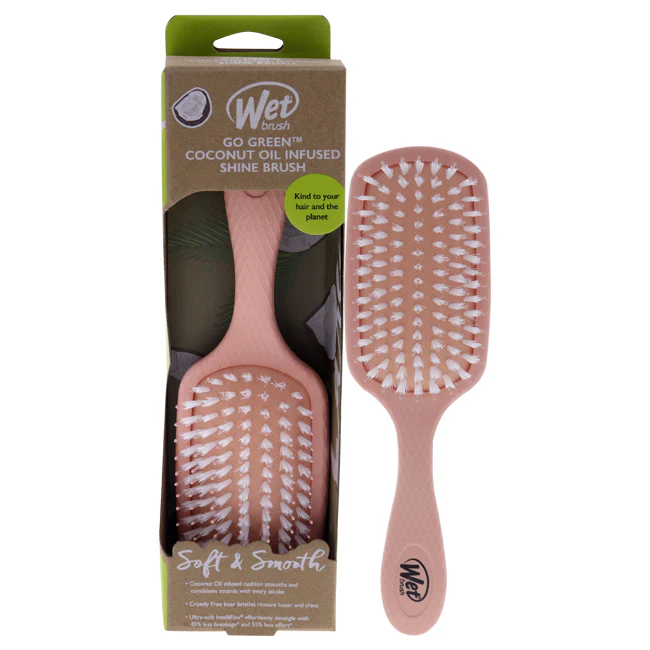 Go Green Oil Infused Shine Brush - Coconut Oil by Wet Brush for Unisex - 1 Pc Hair Brush - Olabens