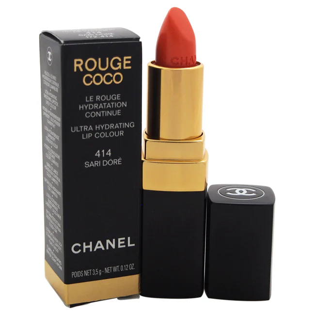 Chanel Rouge Coco Shine Hydrating Sheer Lipshine - # 414 Sari Dore by Chanel for Women - 0.11 oz Lipstick (Limited Edition) - Olabens