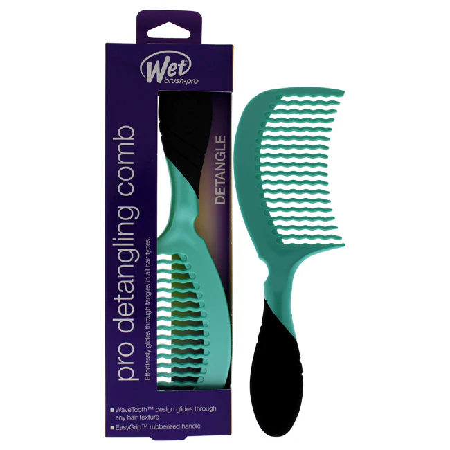 Wet Brush Pro Detangling Comb - Purist Blue by Wet Brush for Unisex - 1 Pc Comb - Olabens