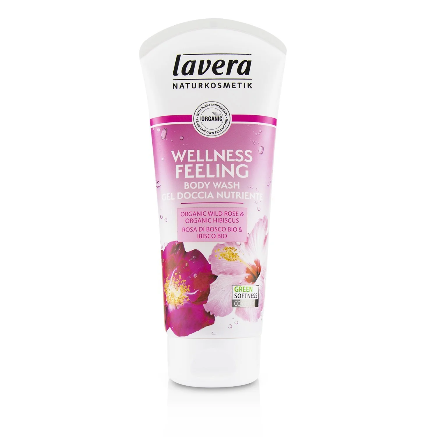 Lavera Body Wash - Wellness Feeling (Organic Wild Rose & Organic Hibiscus) (Exp. Date: 08/2023)  200ml/6.6oz - Olabens