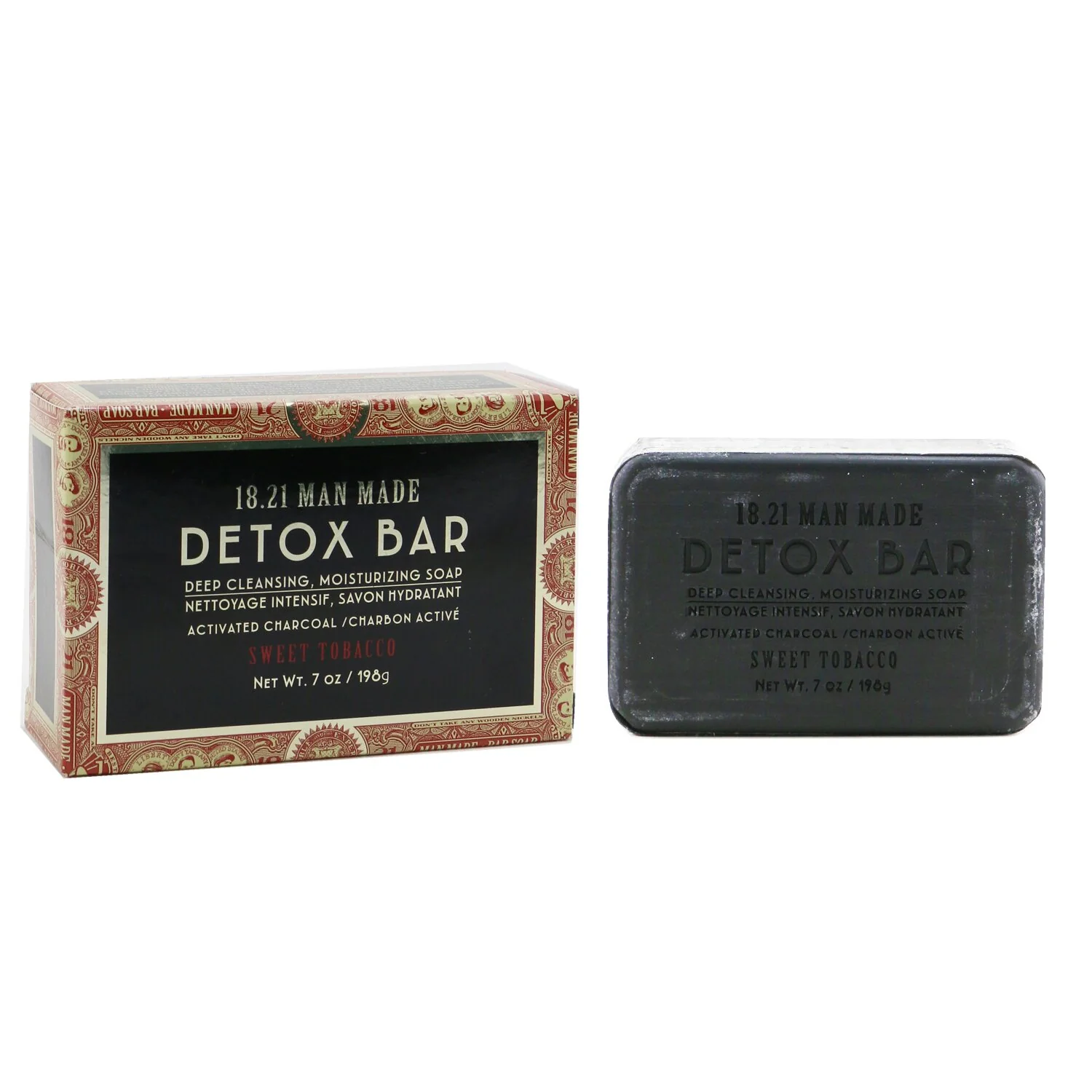 18.21 Man Made Detox Bar - Deep Cleansing, Moisturizing Soap - # Sweet Tobacco  198g/7oz - Olabens