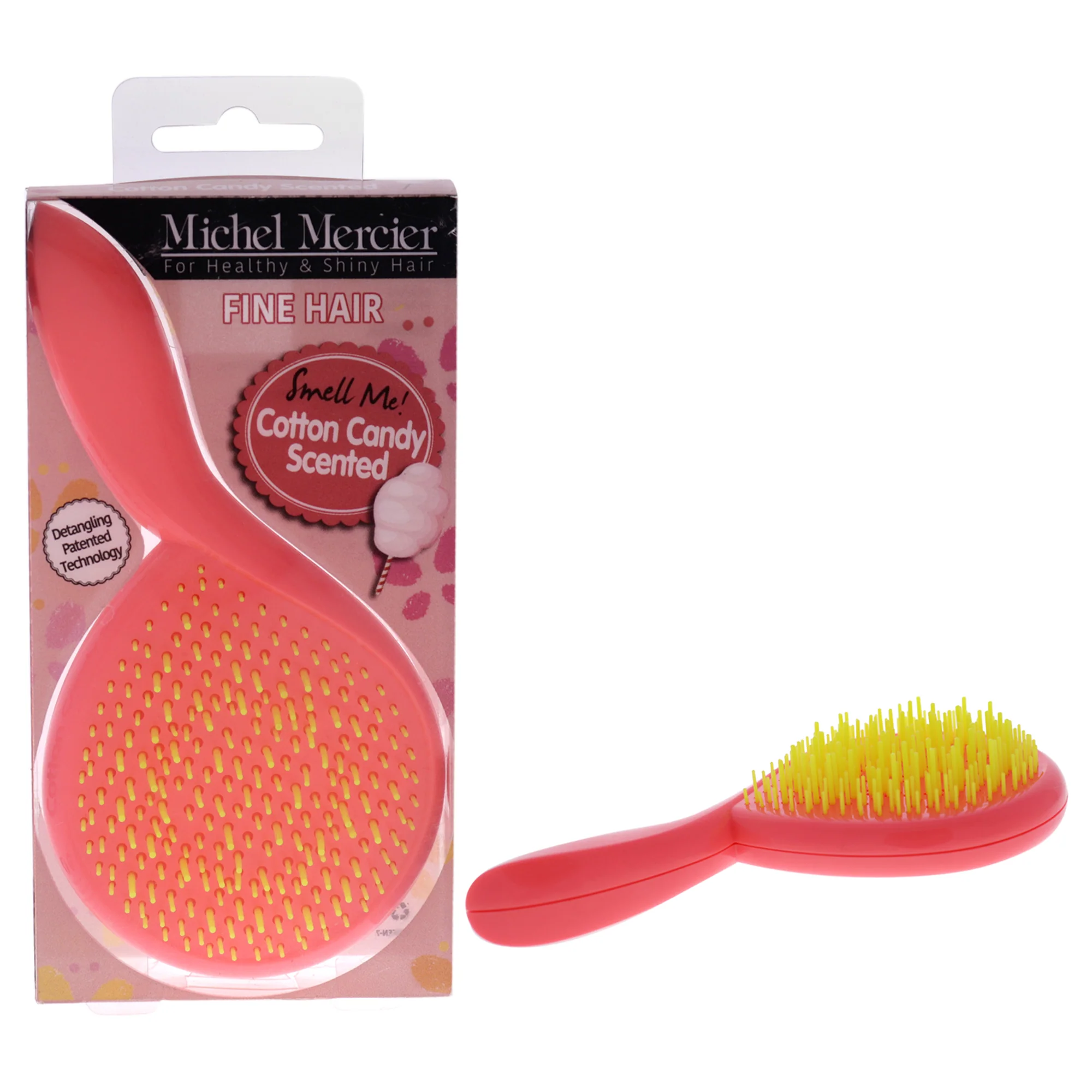 The Girlie Scented Detangler Brush Cotton Candy Fine Hair - Purple-Pink by Michel Mercier for Women - 1 Pc Hair Brush - Olabens