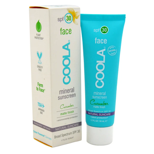 Coola Mineral Face Sunscreen Matte Tint SPF 30 - Cucumber by Coola for Unisex - 1.7 oz Sunscreen - Olabens