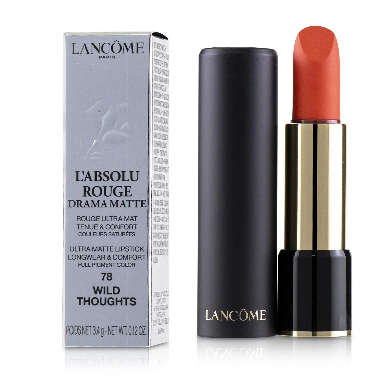 Lancome L'Absolu Rouge Drama Matte Lipstick - # 78 Wild Thoughts  3.4g/0.12oz - Olabens