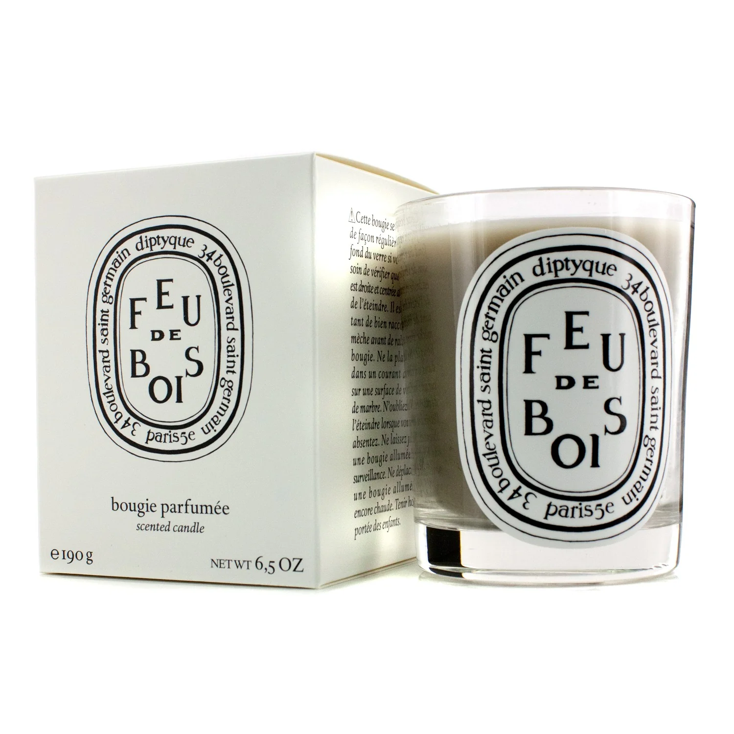 Diptyque Scented Candle - Feu De Bois (Wood Fire)  70g/2.4oz - Olabens