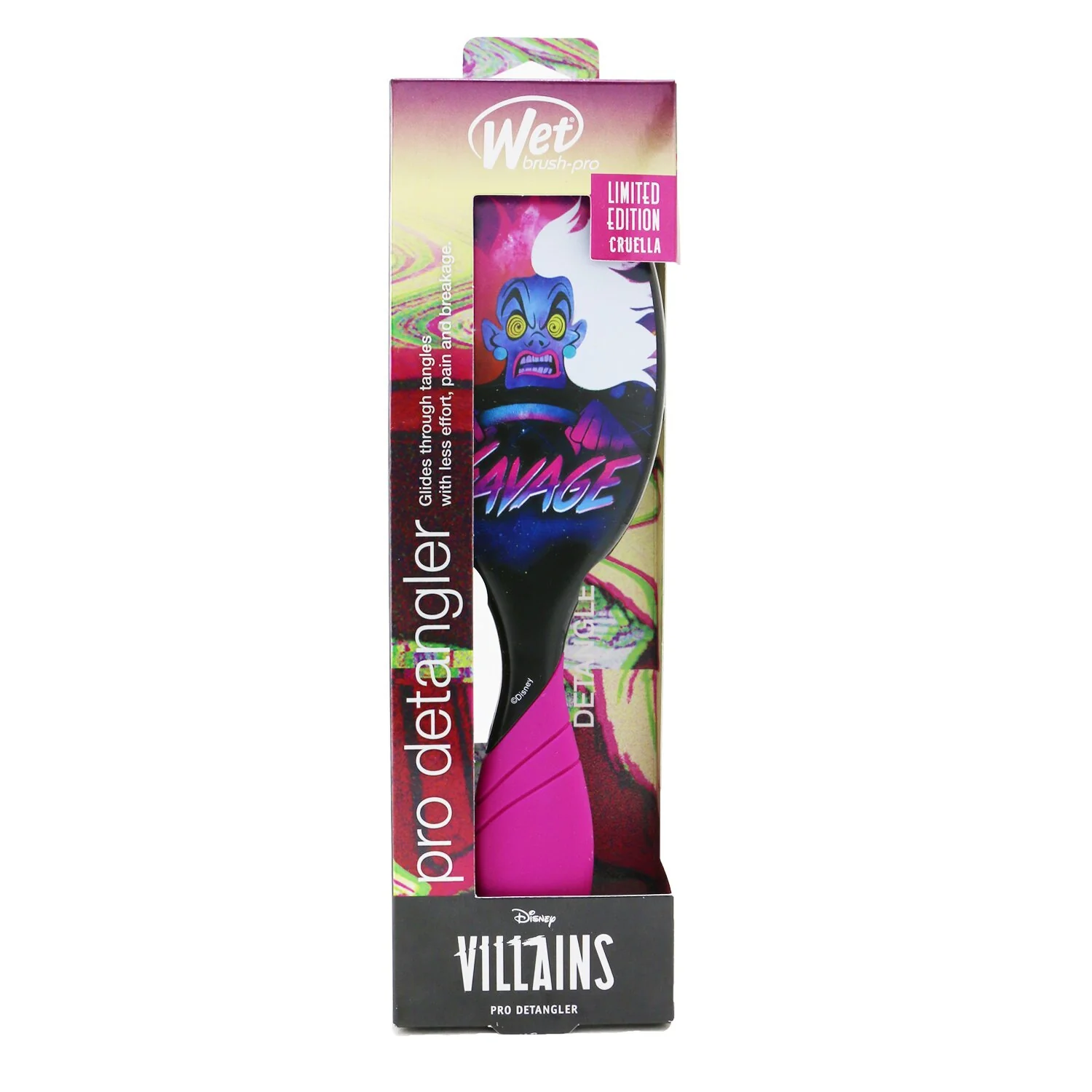 Wet Brush Pro Detangler Disney Villains - # Savage/ Cruella De Vil (Limited Edition) - Olabens