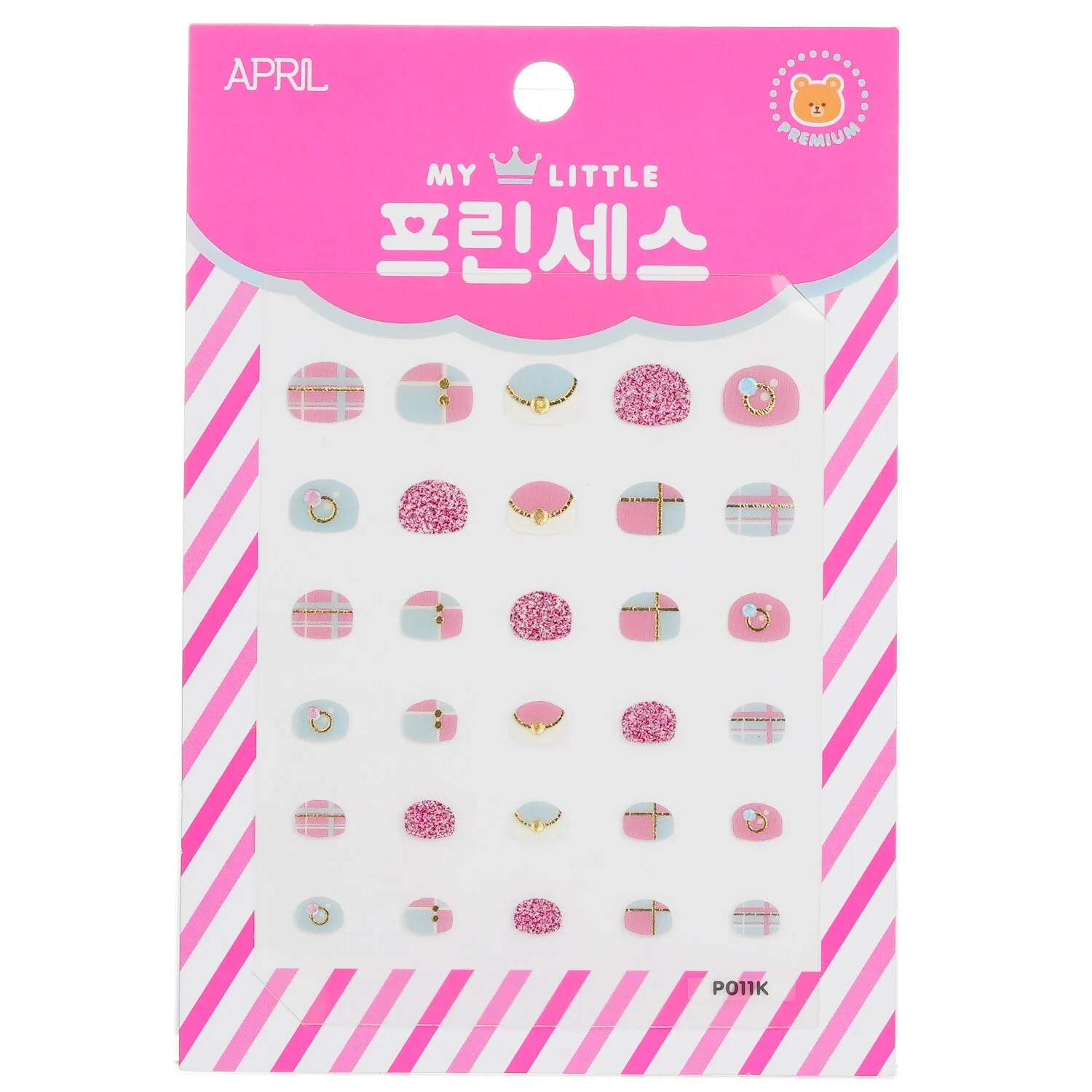 April Korea Princess Kids Nail Sticker - # P011K  1pack - Olabens