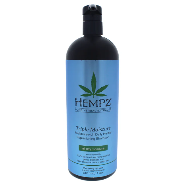 Hempz Triple Moisture-Rich Daily Herbal Replenishing Shampoo by Hempz for Unisex - 33.8 oz Shampoo - Olabens
