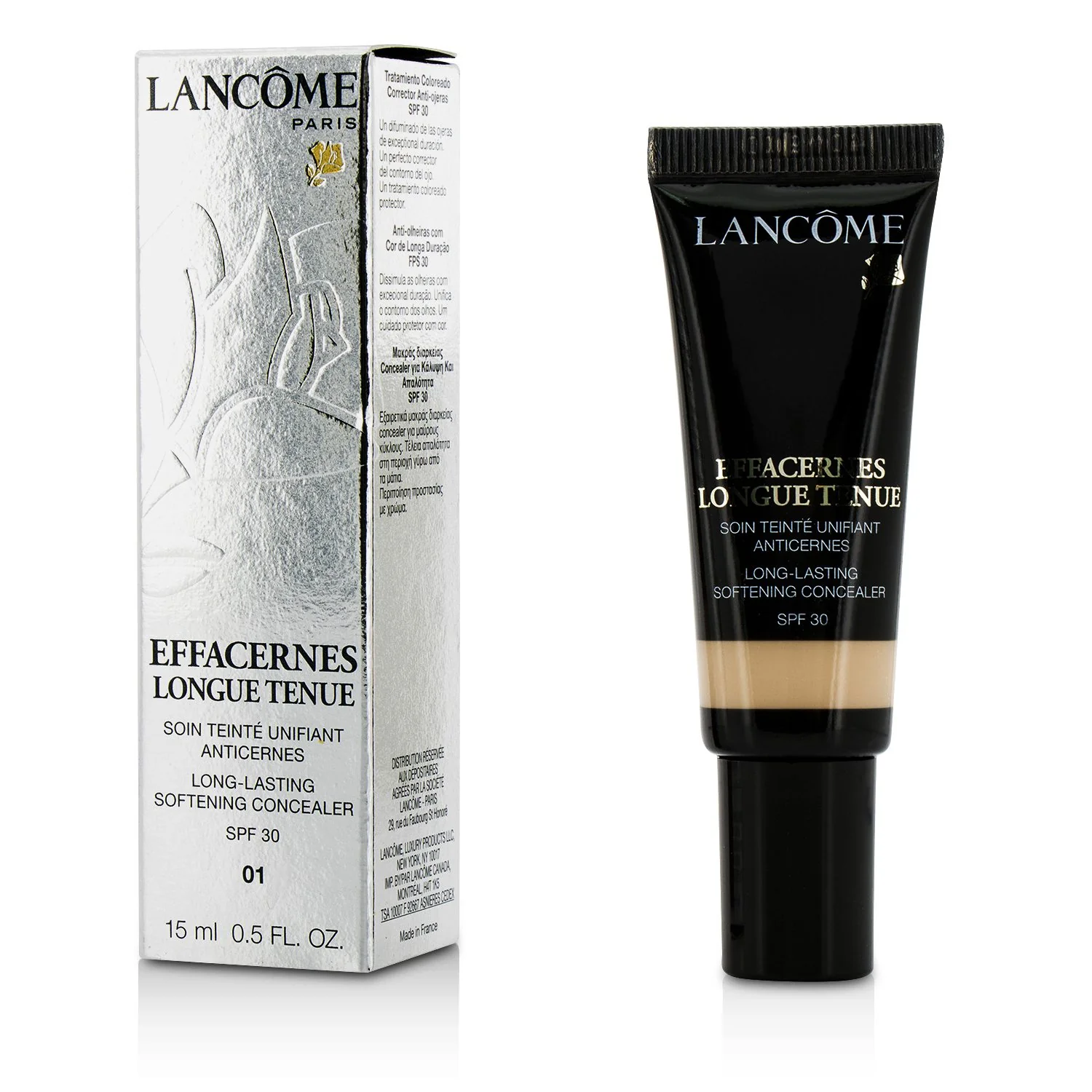 Lancome Effacernes Long Lasting Softening Concealer SPF30 - #01 Beige Pastel  15ml/0.5oz - Olabens