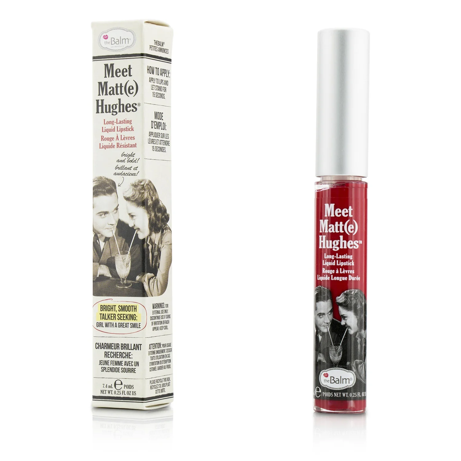 TheBalm Meet Matte Hughes Long Lasting Liquid Lipstick - Devoted  7.4ml/0.25oz - Olabens
