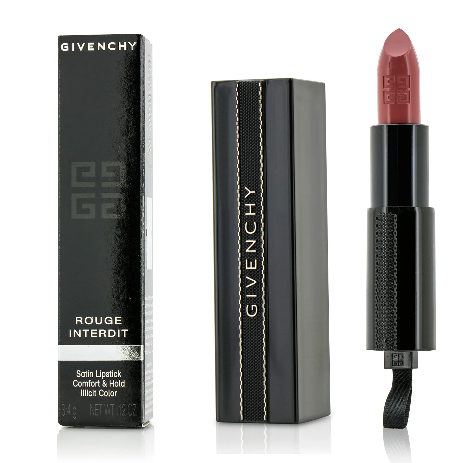 Givenchy Rouge Interdit Satin Lipstick - # 6 Rose Nocturne  3.4g/0.12oz - Olabens