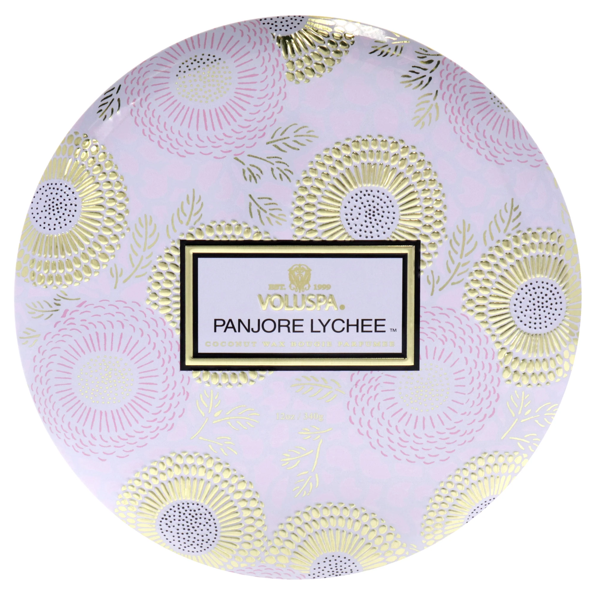 3 Wick Tin Candle - Panjore Lychee by Voluspa for Unisex - 12 oz Candle - Olabens