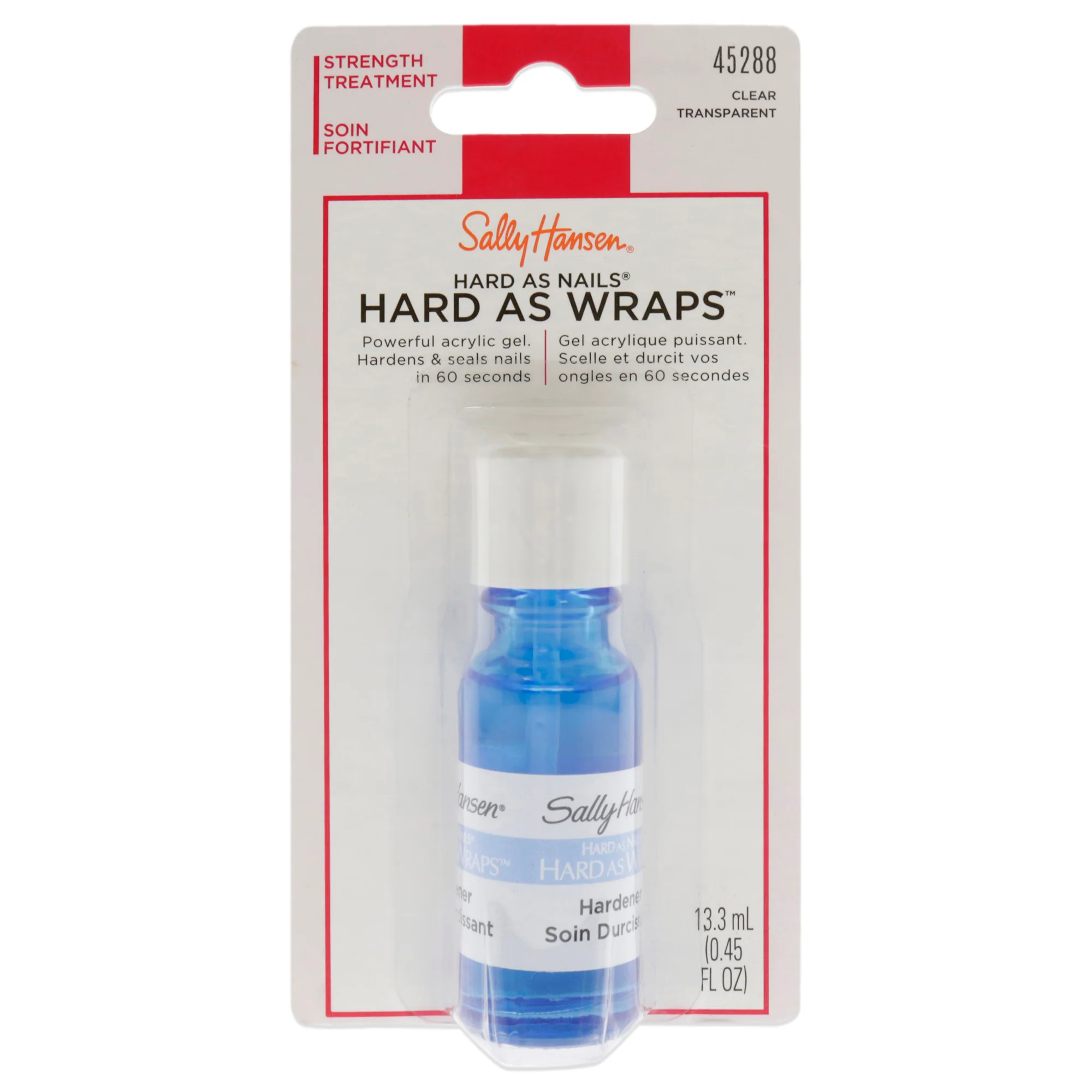 Hard As Nail As Wraps Hardener - 45288 Clear by Sally Hansen for Women -0.45 oz Nail Polish - Olabens