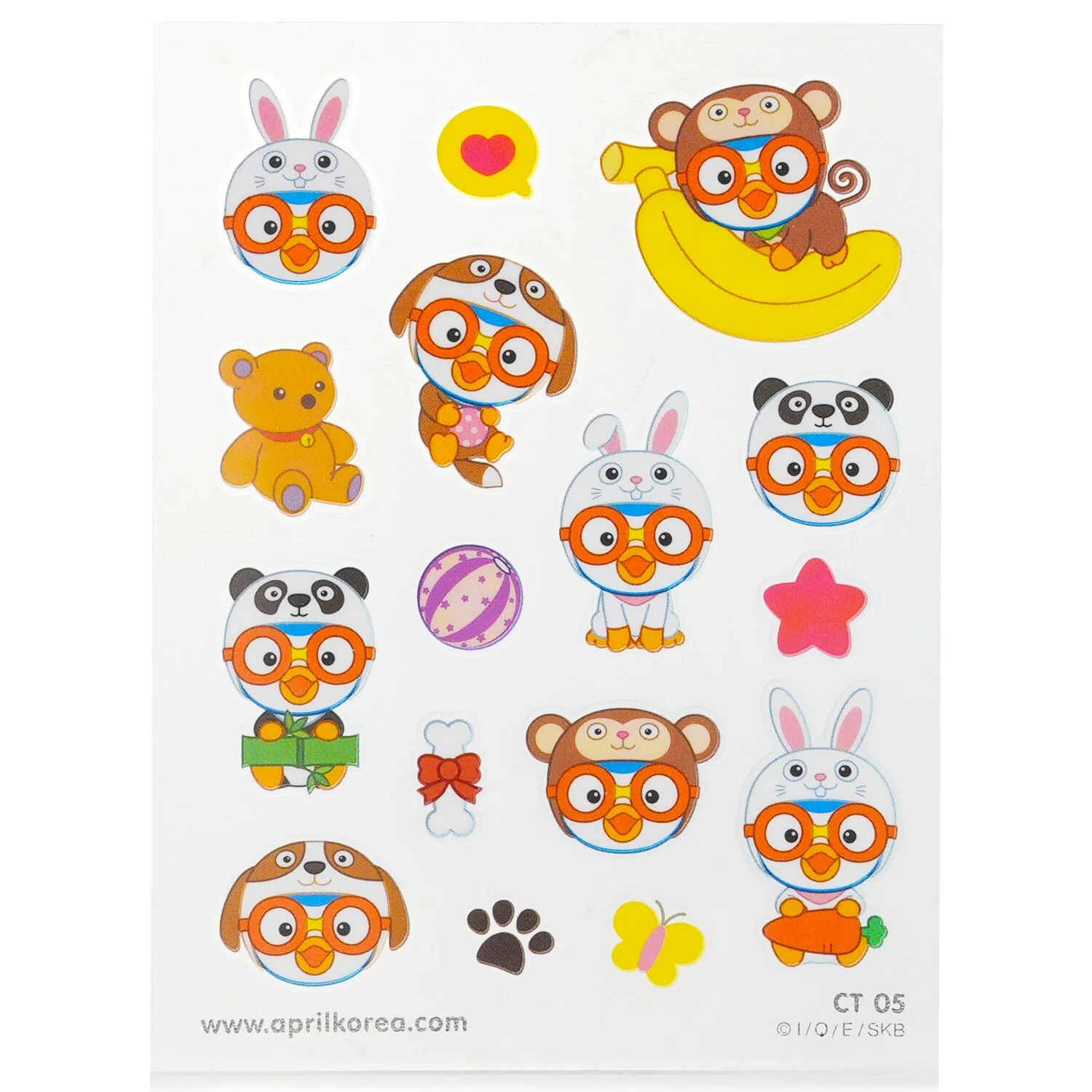 April Korea Pororo Body Sticker - # CT05  1pc - Olabens