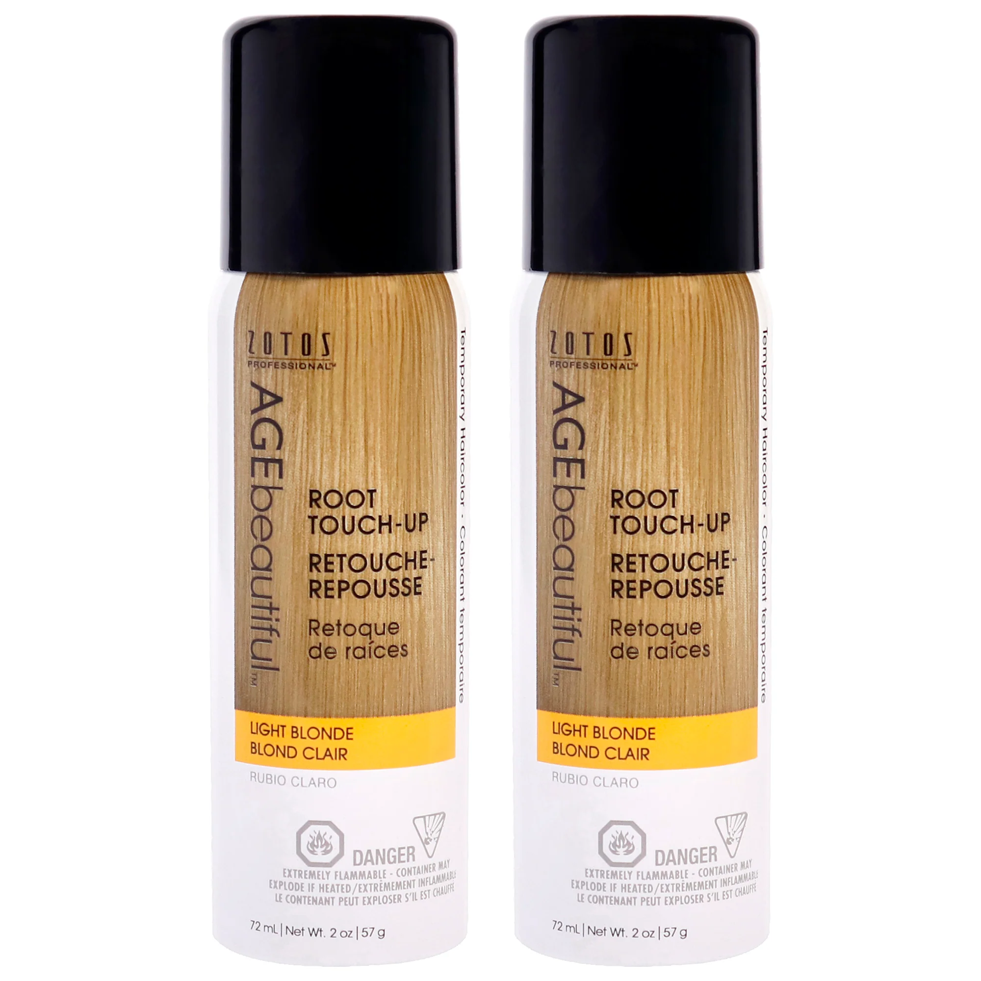 Root Touch Up Temporary Haircolor Spray - Light Blonde by AGEbeautiful for Unisex - 2 oz Hair Color - Pack of 2 - Olabens