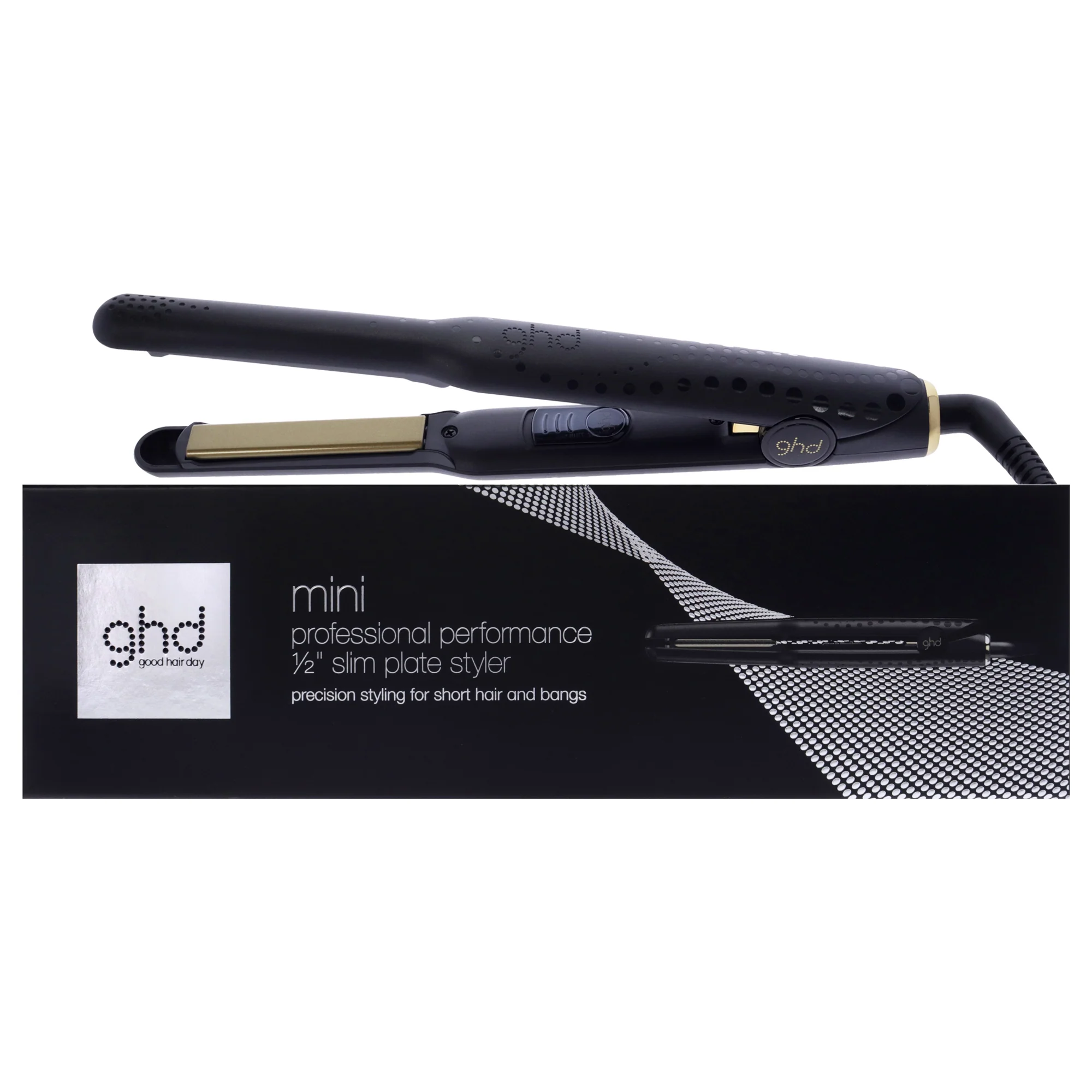 GHD GHD Gold Professional Styler Flat Iron - Black by GHD for Unisex - 0.5 Inch Flat Iron - Olabens