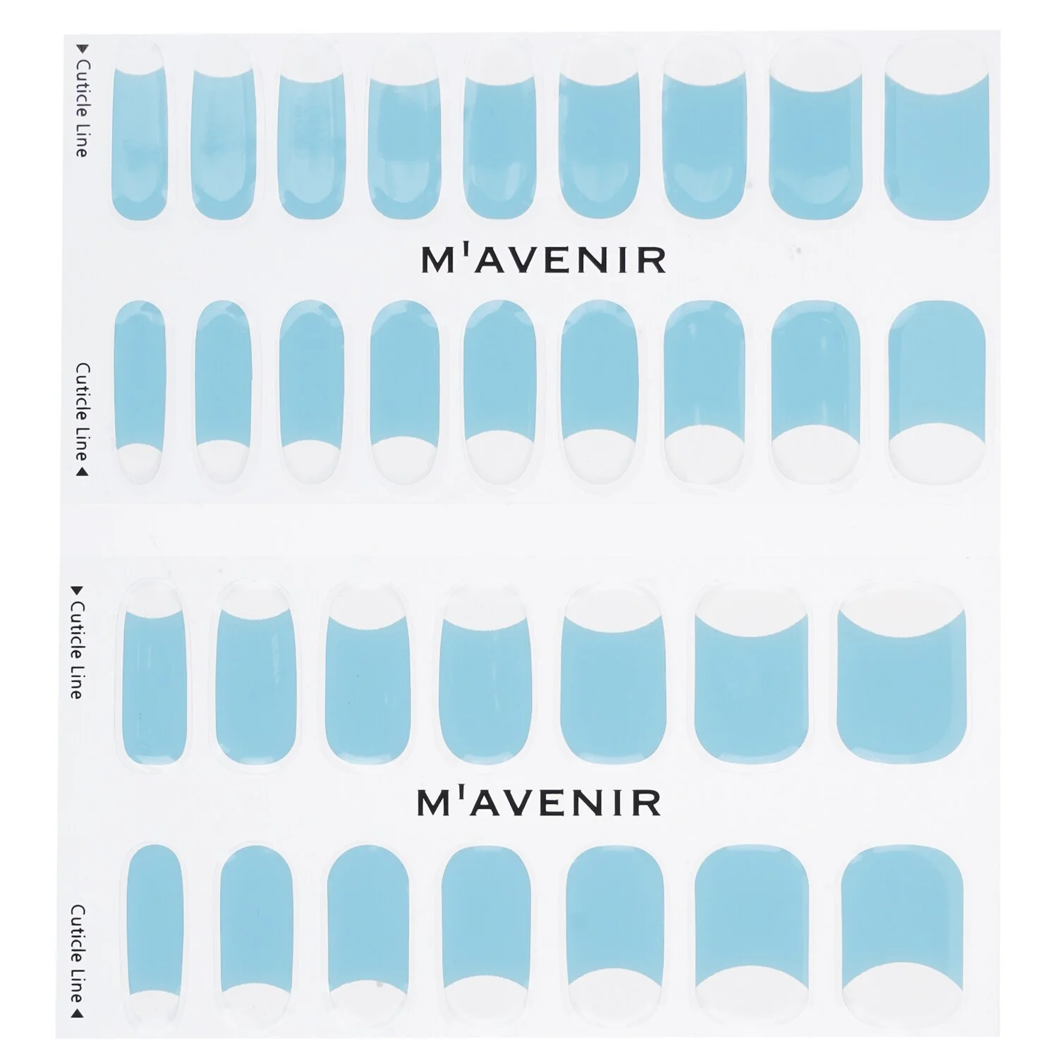 Mavenir Nail Sticker (Blue) - # Cream Blue Matt Nail  32pcs - Olabens